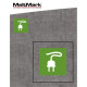 MeltMark Ladesymbol 100x100cm hvit/grønn