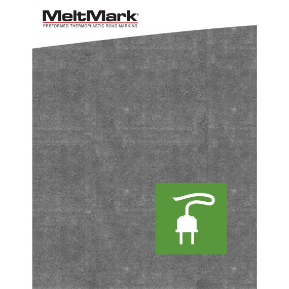 MeltMark Ladesymbol 150x150cm hvit/grønn