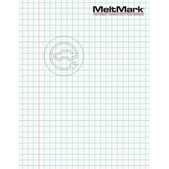 MeltMark Ladesymbol A Ø140cm hvit/grønn