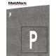 MeltMark Parkeringssymbol 74x30cm hvit