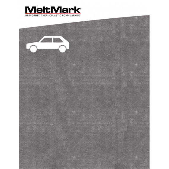 MeltMark Personbil 60x156cm hvit