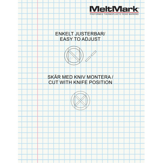 MeltMark P-forbudt/stopp forbudt 60cm blå/rød