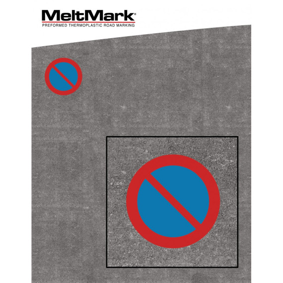 MeltMark P-forbudt 80cm blå/rød