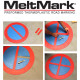 MeltMark P-forbudt/stopp forbudt 80cm blå/rød