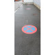 MeltMark P-forbudt/stopp forbudt 100cm blå/rød