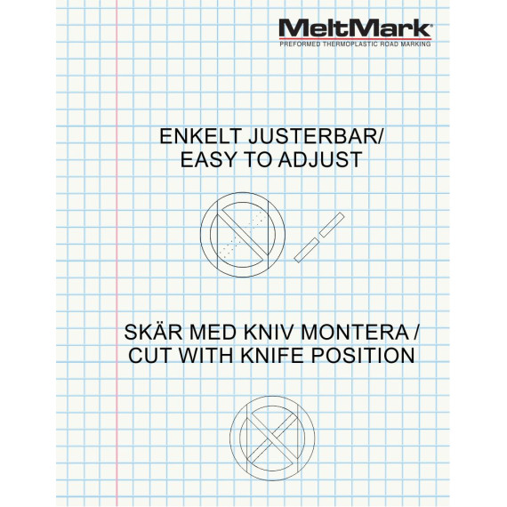 MeltMark P-forbudt/stopp forbudt 100cm blå/rød