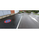 MeltMark P-forbudt/stopp forbudt 100cm blå/rød