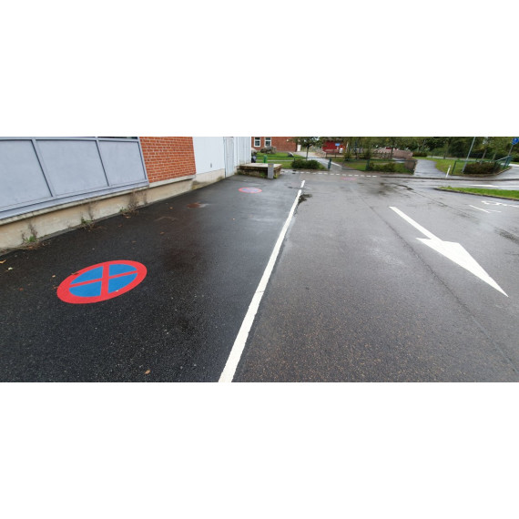 MeltMark P-forbudt/stopp forbudt 100cm blå/rød