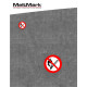 MeltMark Åpen ild forbudt Ø55cm hvit/rød/svart