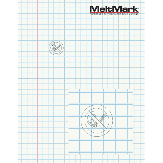 MeltMark Åpen ild forbudt Ø55cm hvit/rød/svart
