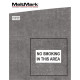 MeltMark Røyking forbudt 30x60cm hvit/svart