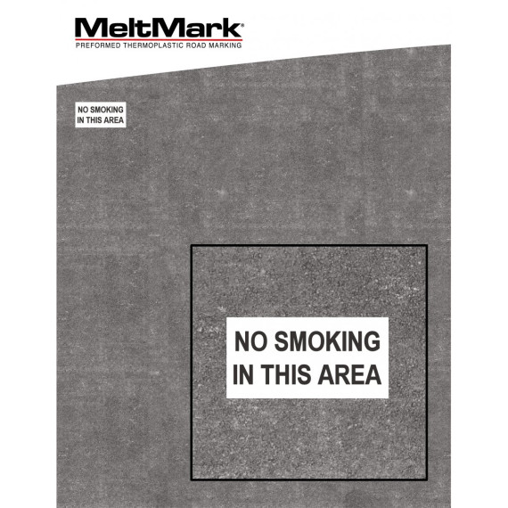 MeltMark Røyking forbudt 30x60cm hvit/svart
