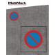 MeltMark Parkering forbudt Ø100cm blå/rød
