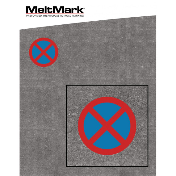 MeltMark All stans forbudt 100cm blå/rød