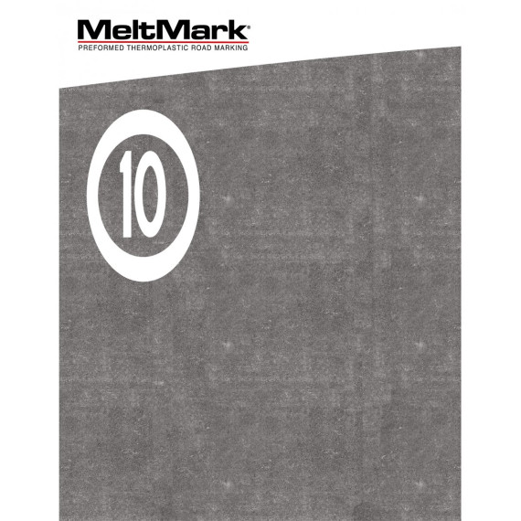 MeltMark Hastighet 10 200x131cm hvit