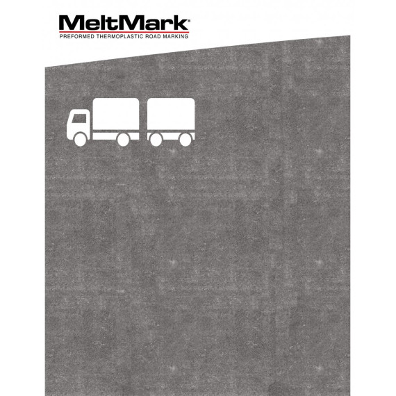 MeltMark Lastebil med henger 75x200cm hvit
