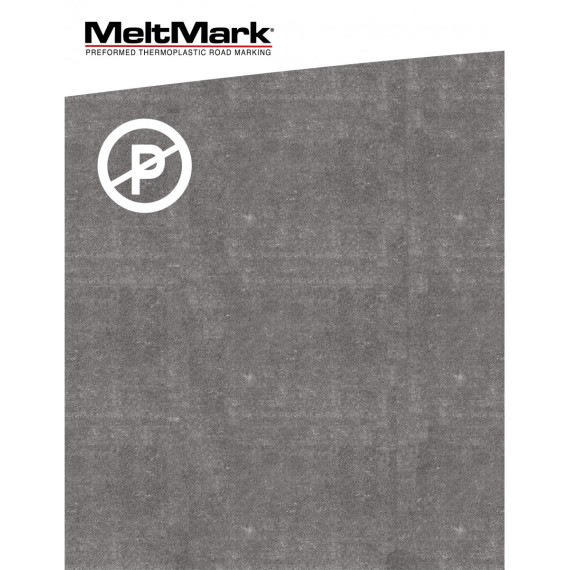 MeltMark Parkering forbudt Ø100cm hvit
