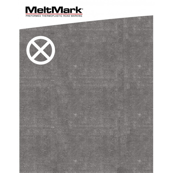 MeltMark All stans forbudt 100cm hvit