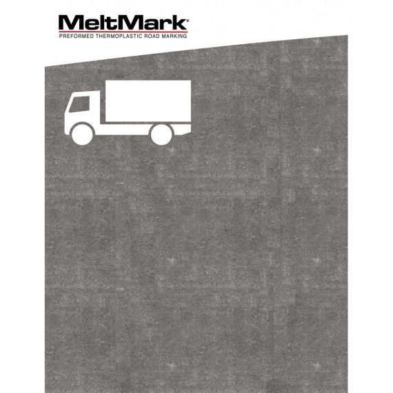 MeltMark Lastebil symbol 100x196cm hvit