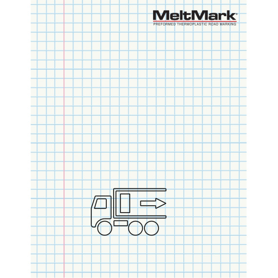 MeltMark Lastebil losse 125x200cm hvit