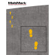 MeltMark Fotspor 5 par ca 30cm gul