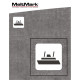 MeltMark Ferje symbol 100x100cm hvit/svart