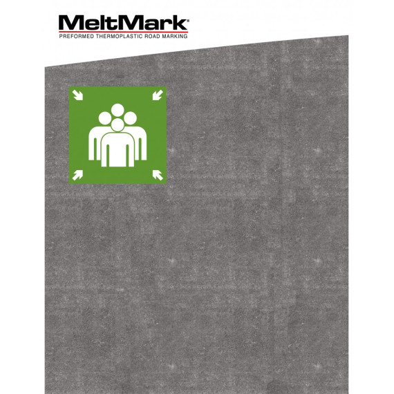 MeltMark Samlingsplass 150x150cm hvit/grønn