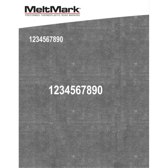 MeltMark Tall/bokstaver 20cm hvit