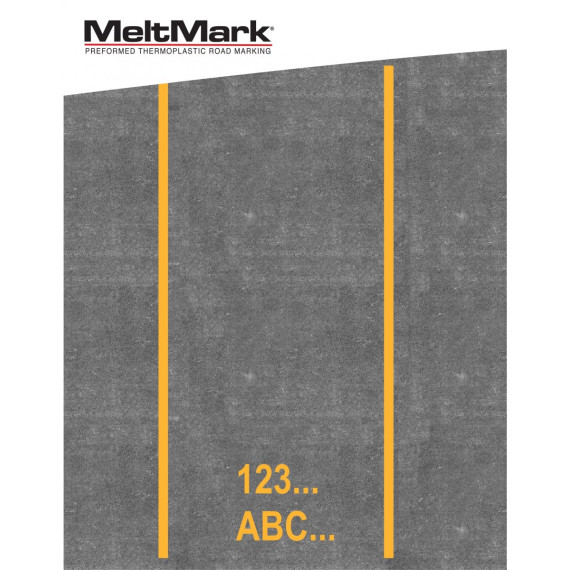 MeltMark Tall/bokstaver 30cm gul