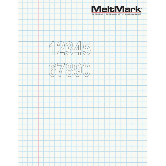 MeltMark Tall/bokstaver 50cm gul