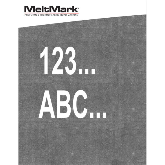 MeltMark Tall/bokstaver 100cm hvit