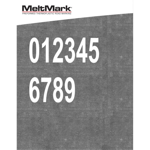 MeltMark Tall/bokstaver 100cm hvit
