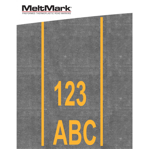 MeltMark Tall/bokstaver 100cm gul