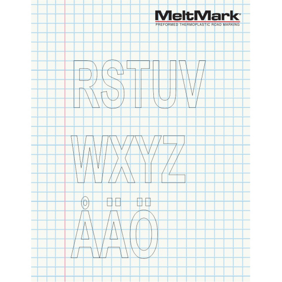 MeltMark Tall/bokstaver 100cm gul