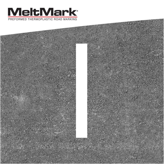 MeltMark Linje 12x100cm hvit
