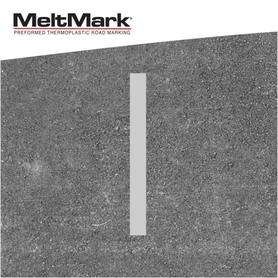 MeltMark Linje 10x100cm grå