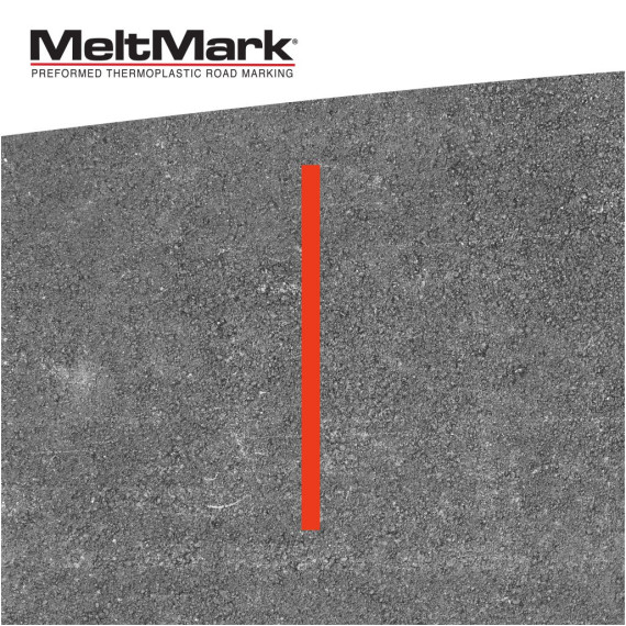 MeltMark Linje 5x100cm oransje