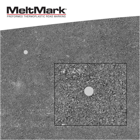 Meltmark Kontrastprikk Ø5cm grå