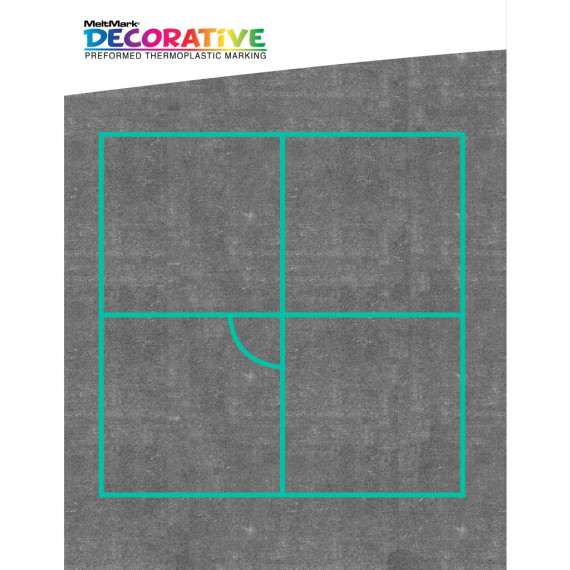MeltMark Kongespill 400x400cm Wasserblau